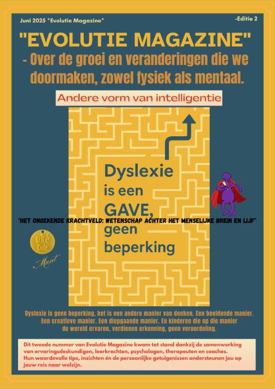 Omslag van Evolutie Magazine editie 2 Dyslexie is een gave, geen beperking