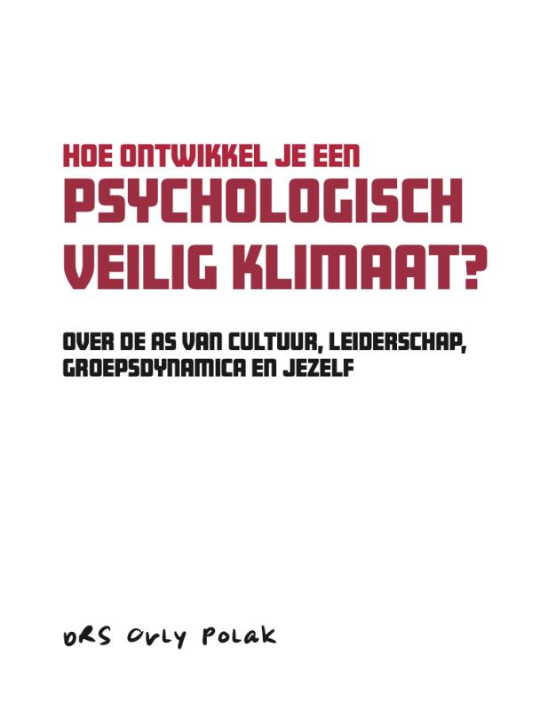 Omslag van Hoe ontwikkel je een psychologisch veilig klimaat?