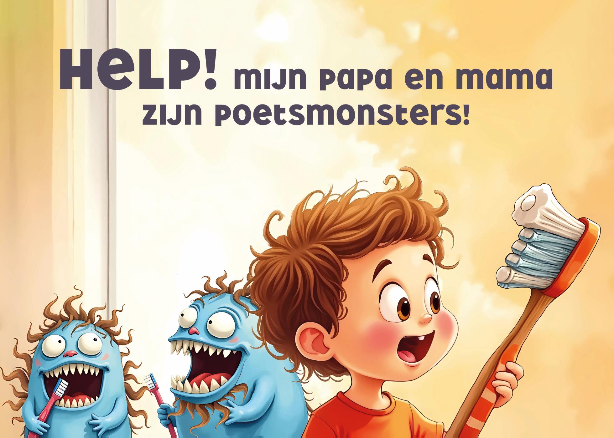 Omslag van Help, mijn papa en mama zijn poetsmonsters