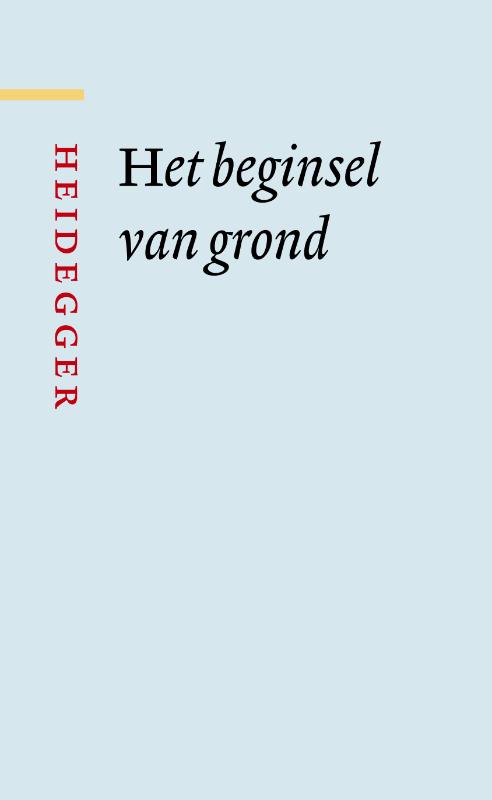 Omslag van Het beginsel van grond