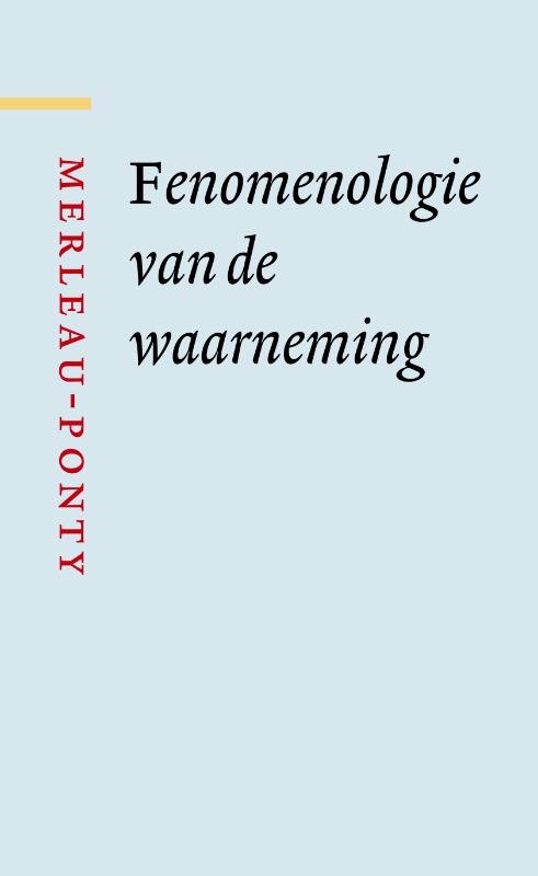 Omslag van Fenomenologie van de waarneming