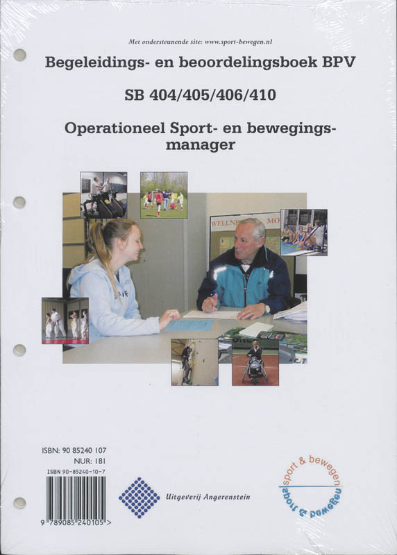 Omslag van SB 404, 405, 406, 410 Operationeel sport- en bewegingsmanager