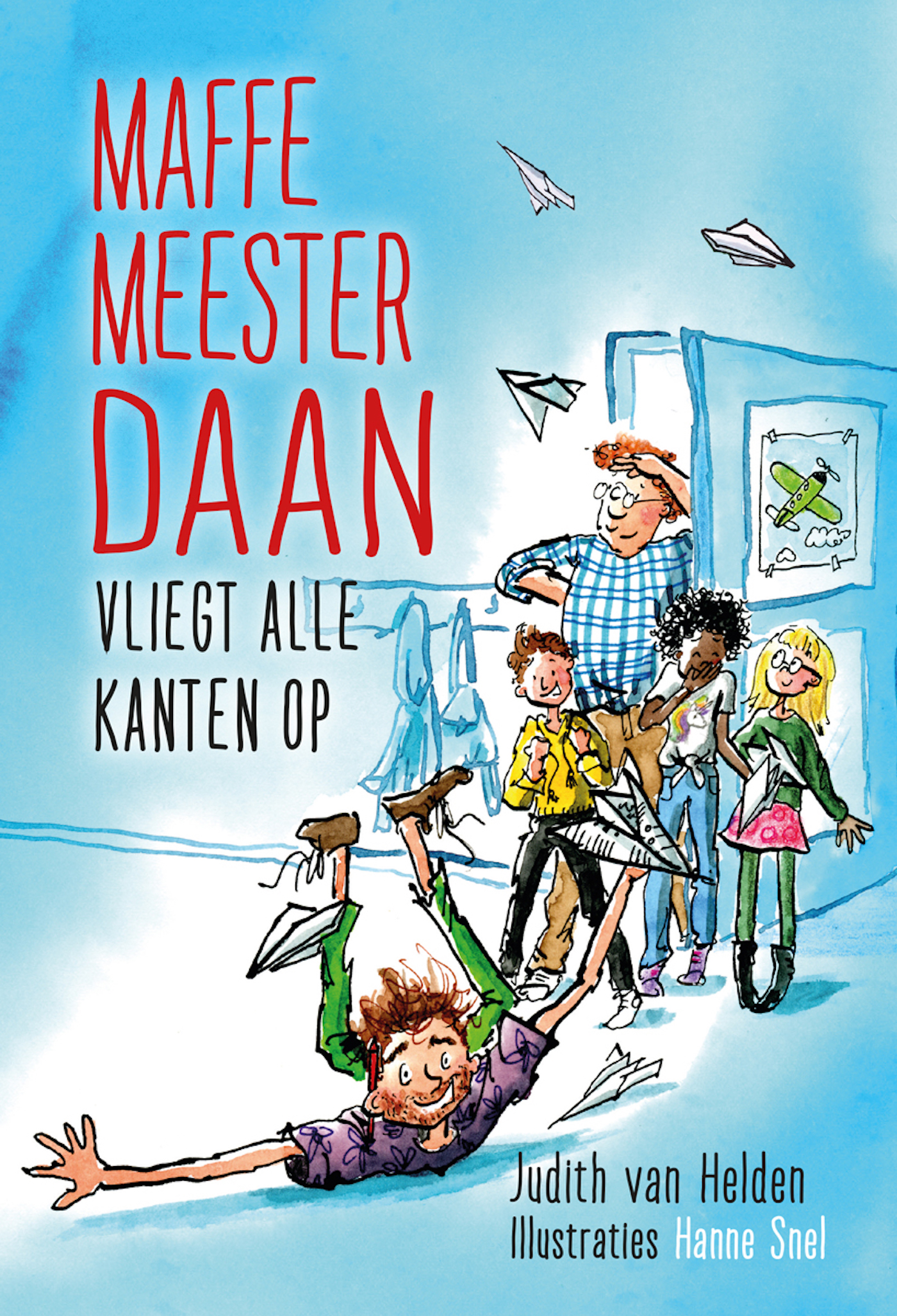 Omslag van Maffe Meester Daan vliegt alle kanten op