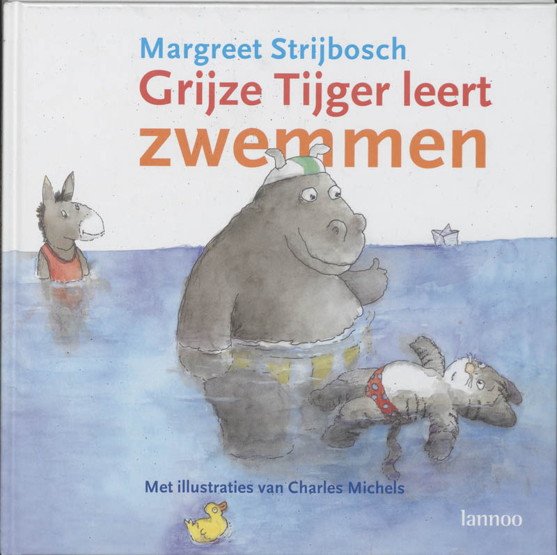 Omslag van Grijze tijger leert zwemmen