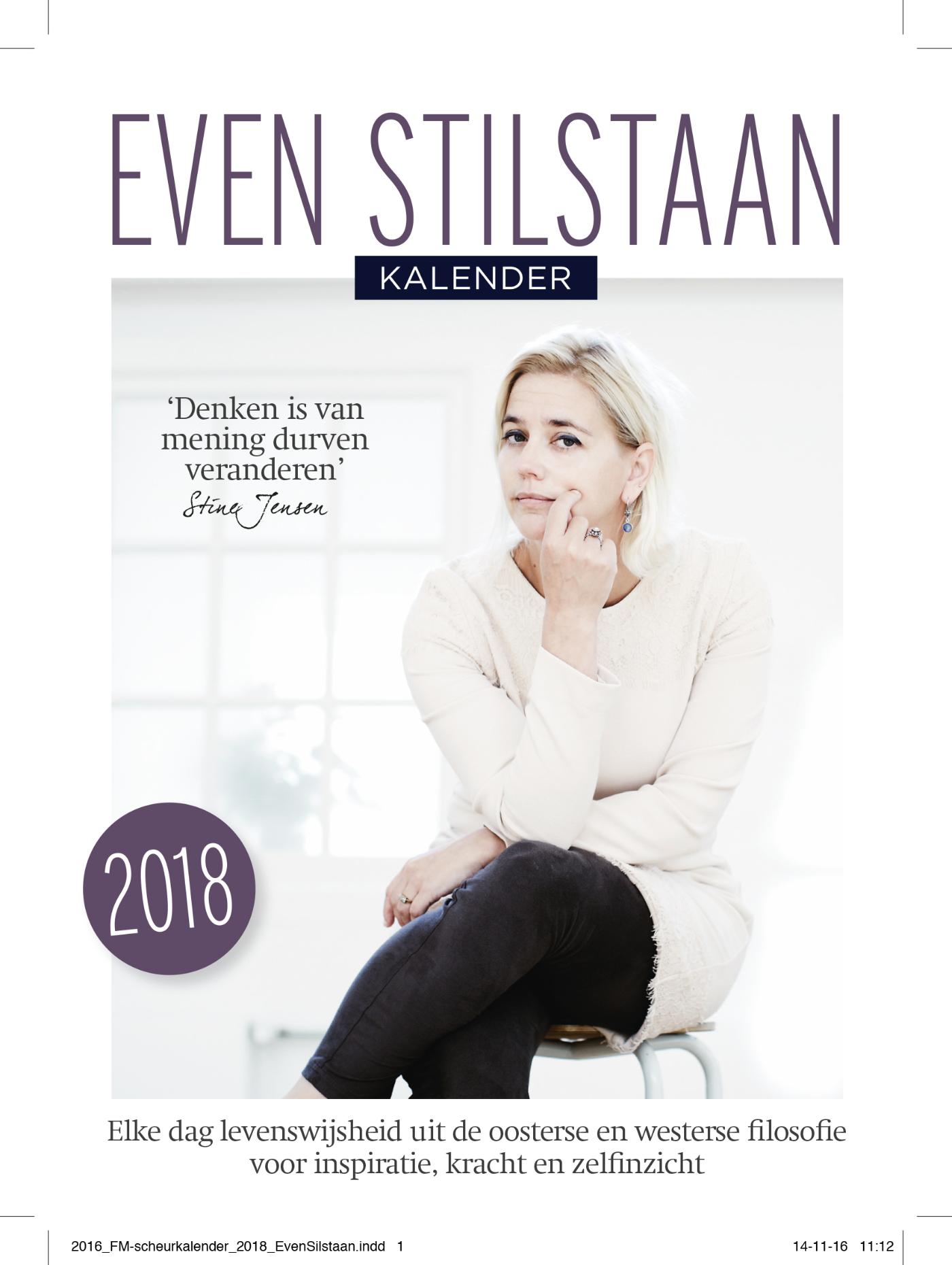 Omslag van Even stilstaan kalender 2018