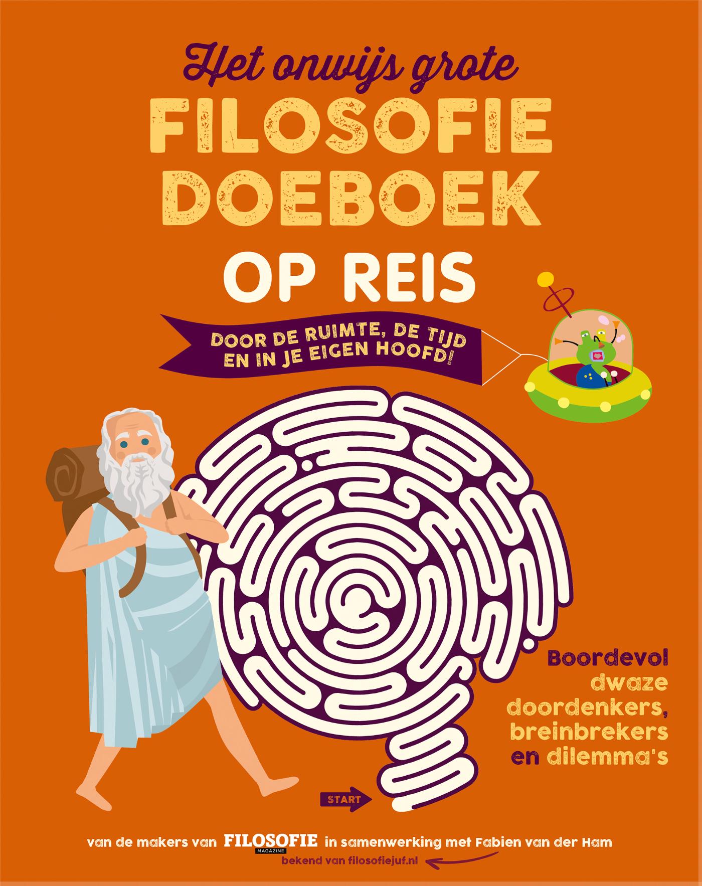 Omslag van Het Onwijs Grote Filosofie Doeboek - Op Reis
