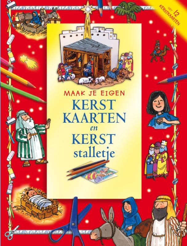 Omslag van Maak je eigen Kerstkaarten en kerststalletje
