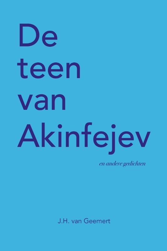 Omslag van De teen van Akinfejev