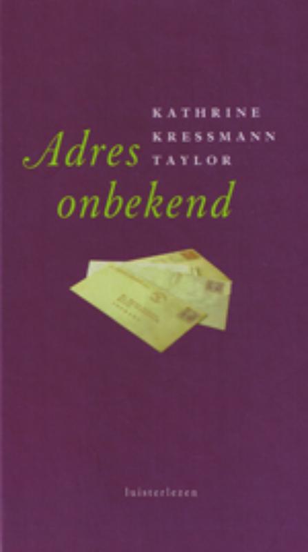 Omslag van Adres onbekend