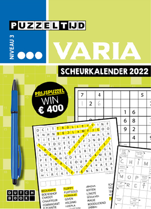 Omslag van Puzzeltijd Varia Scheurkalender 2022