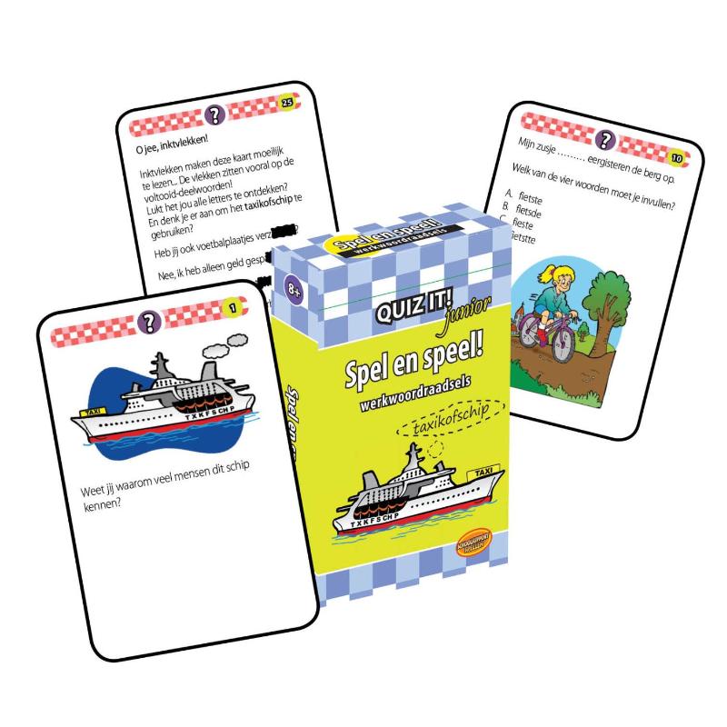 Omslag van QUIZ IT junior -Spel en speel! werkwoordraadsels