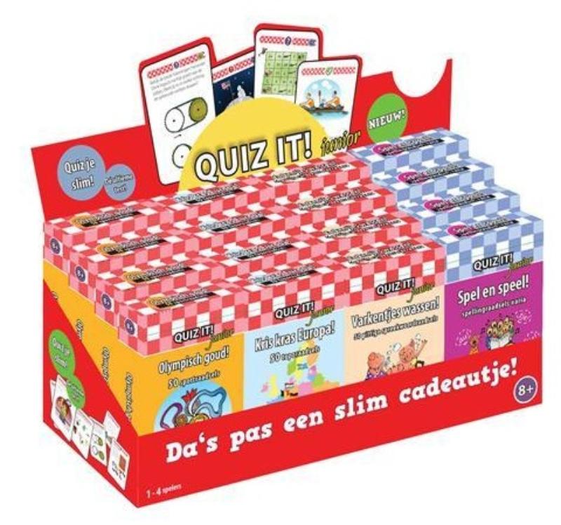 Omslag van Quiz it Junior displaydoos 4x4 titels