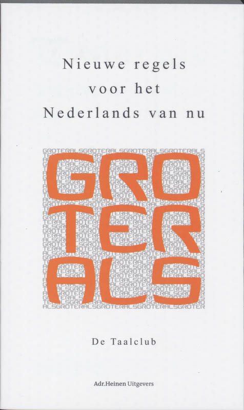 Omslag van Groter als