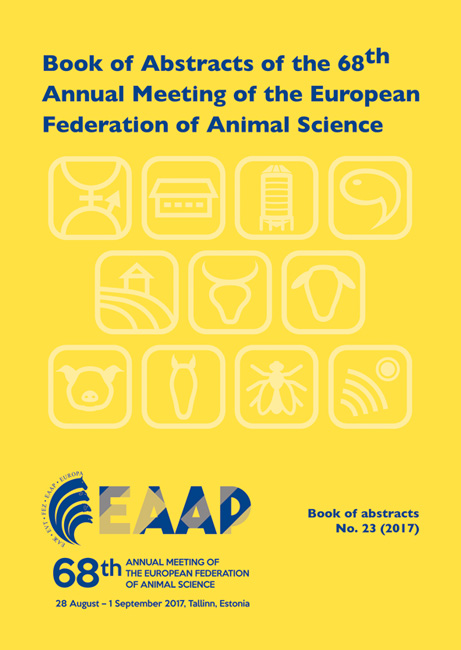Omslag van Book of Abstracts of the 68th Annual Meeting of the European Federation of Animal Science