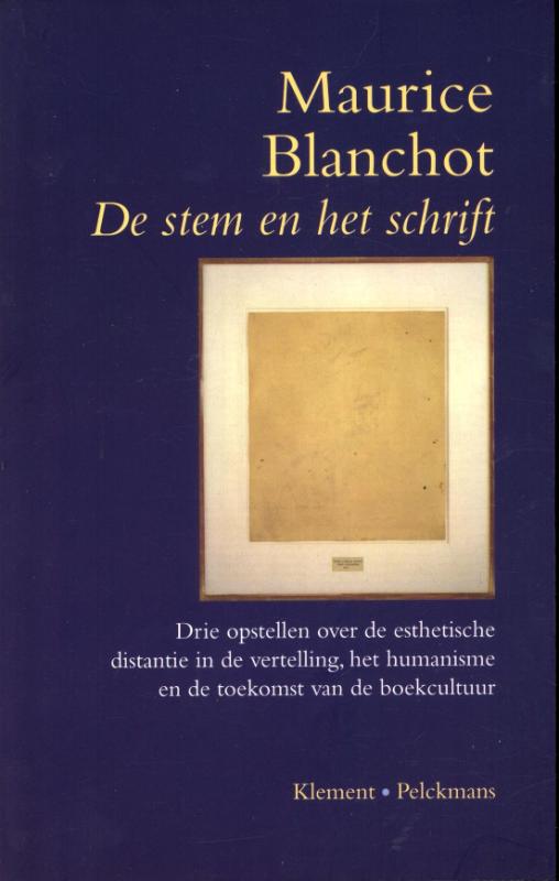 Omslag van De stem en het schrift
