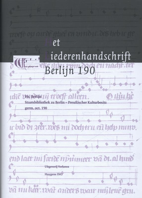 Omslag van Het liederenhandschrift Berlijn 190