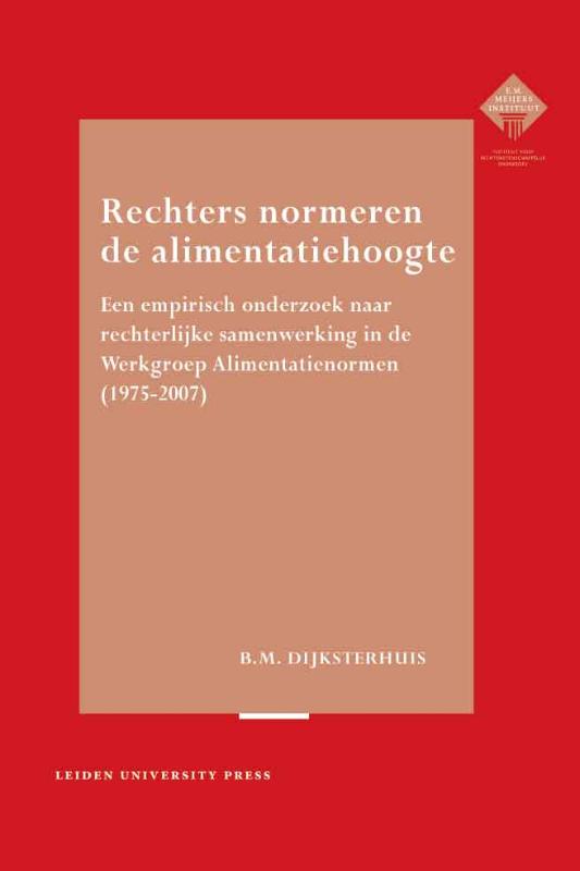 Omslag van Rechters normeren de alimentatiehoogte