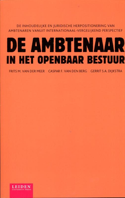 Omslag van De ambtenaar in het openbaar bestuur
