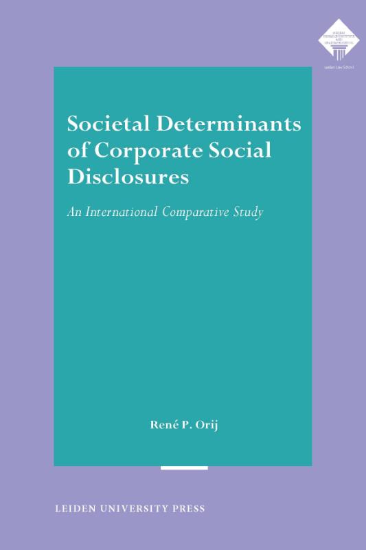Omslag van Societal determinants of corporate social disclosures