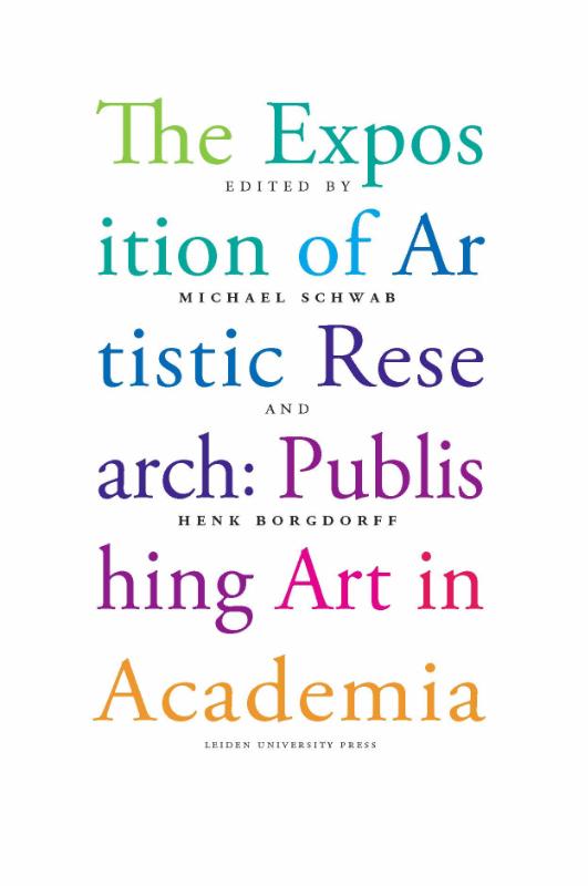 Omslag van The exposition of artistic research