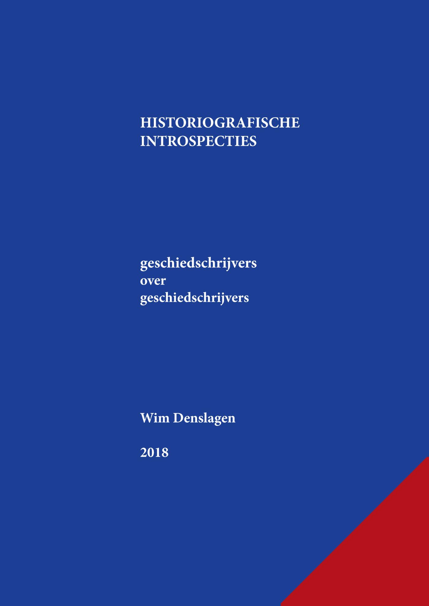 Omslag van Historiografische introspecties