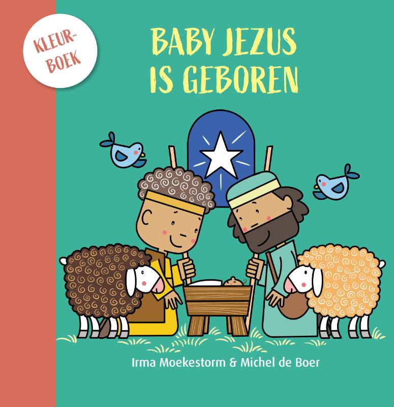 Omslag van Baby Jezus is geboren kleurboek - 5 ex.