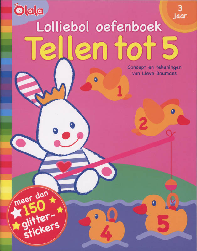 Omslag van Lolliebol oefenboek tellen tot 5