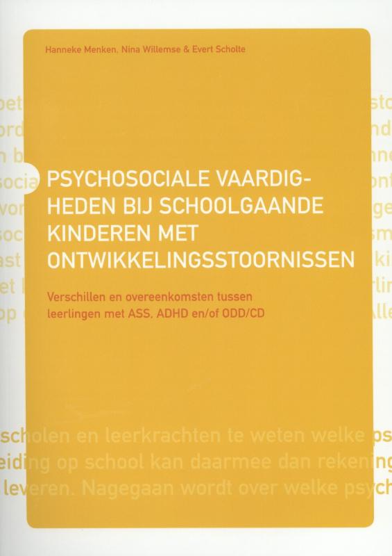 Omslag van Psychosociale vaardigheden bij schoolgaande kinderen met ontwikkelingsstoornissen