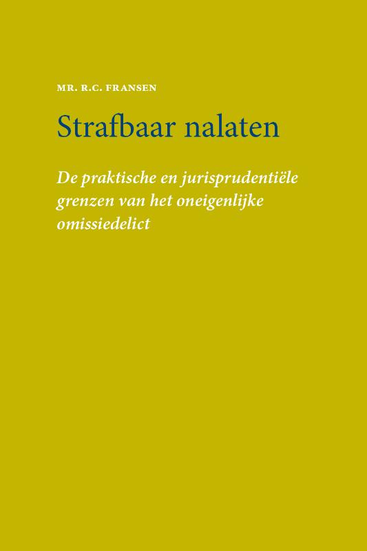 Omslag van Strafbaar nalaten