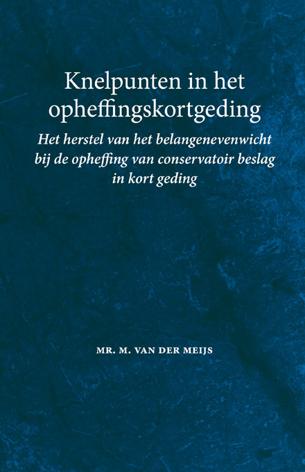 Omslag van Knelpunten in het opheffingskortgeding