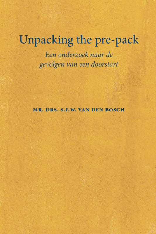 Omslag van Unpacking the pre-pack