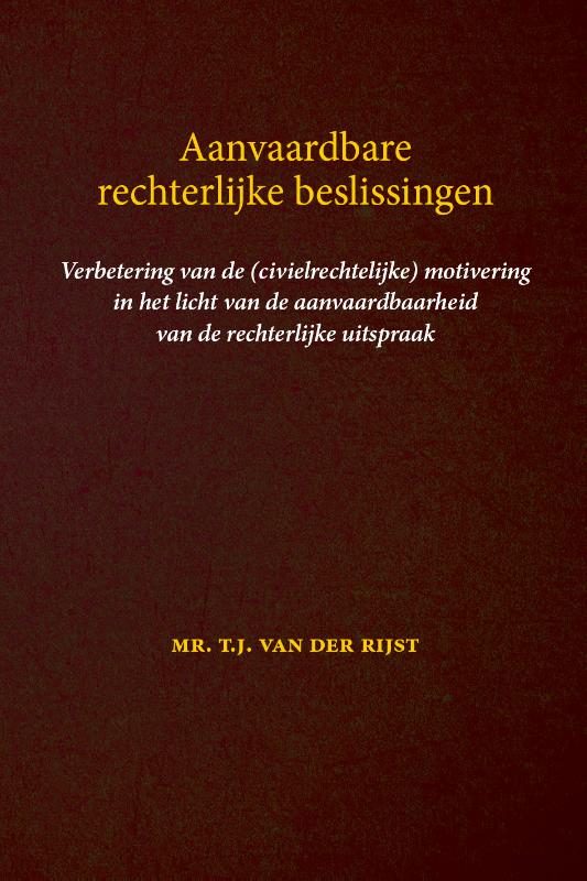 Omslag van Aanvaardbare rechterlijke beslissingen