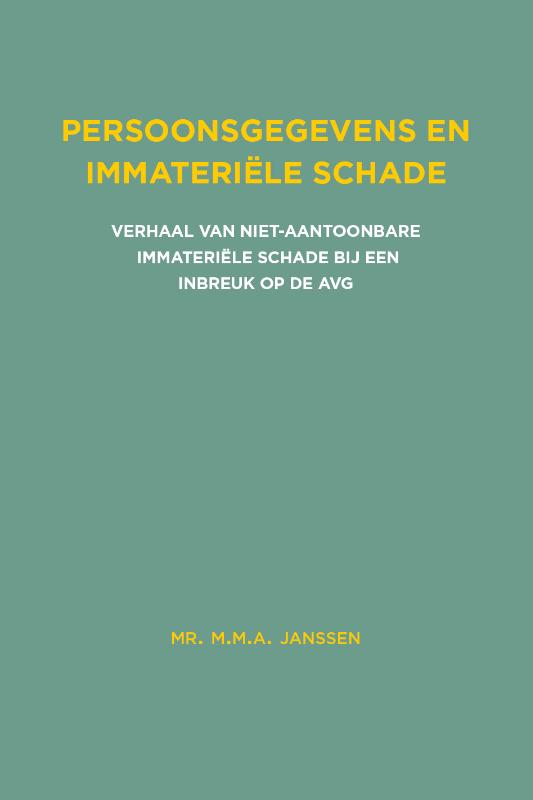 Omslag van Persoonsgegevens en immateriële schade