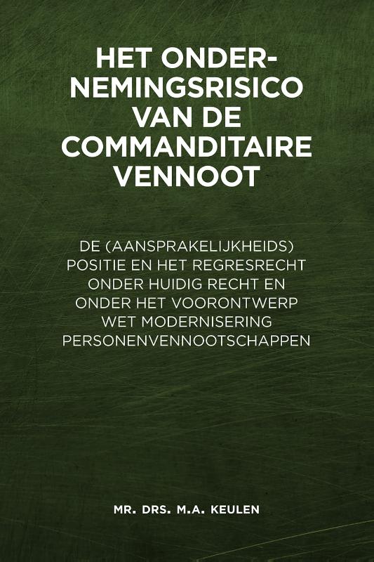 Omslag van Het ondernemingsrisico van de commanditaire vennoot