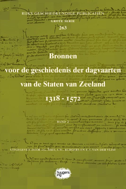 Omslag van Bronnen voor de geschiedenis der dagvaarten van de Staten van Zeeland 1318 - 1572