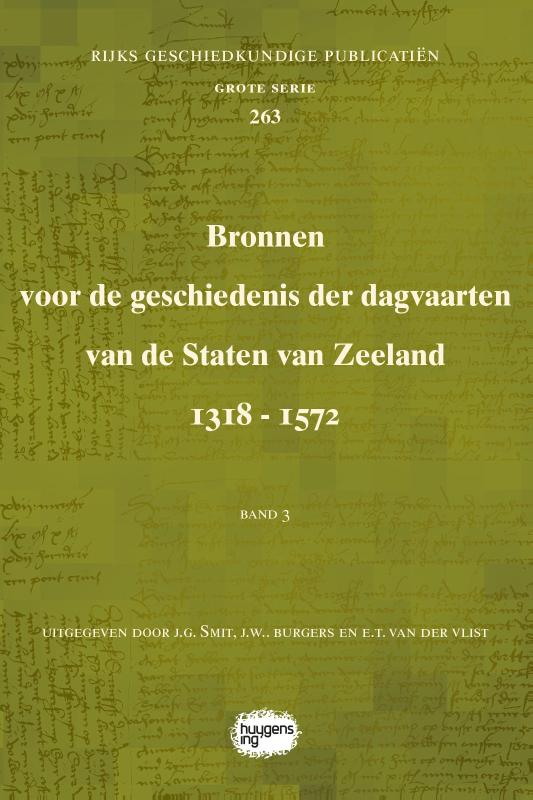 Omslag van Bronnen voor de geschiedenis der dagvaarten van de Staten van Zeeland 1318 - 1572
