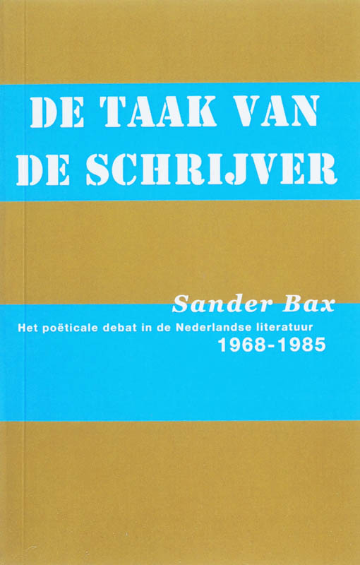 Omslag van De taak van de schrijver