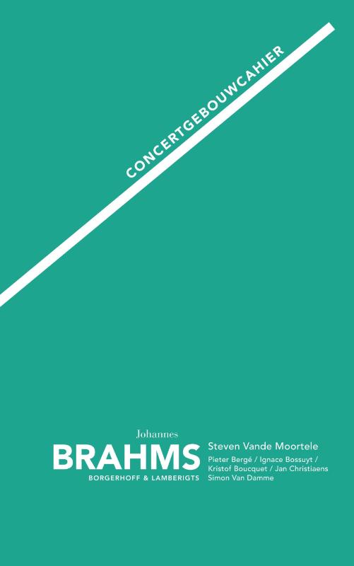 Omslag van Concertgebouwcahier : Johannes Brahms