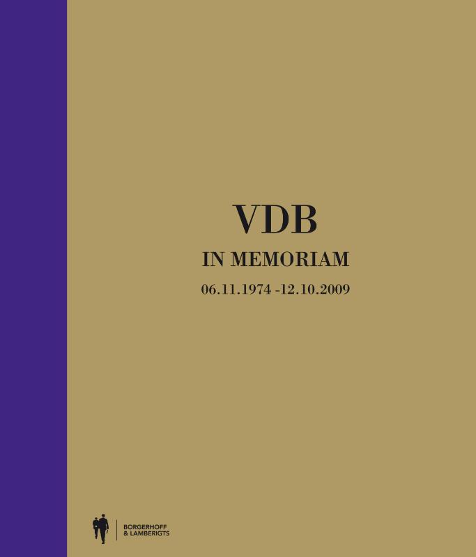 Omslag van VDB in memoriam
