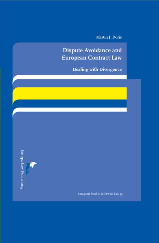 Omslag van Dispute Avoidance and European Contract Law