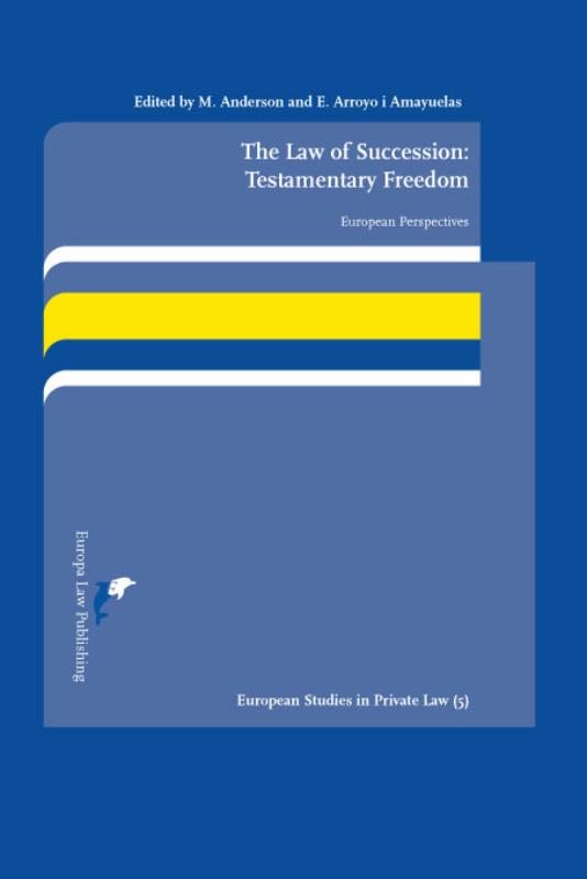 Omslag van The Law of Succession: Testamentary Freedom