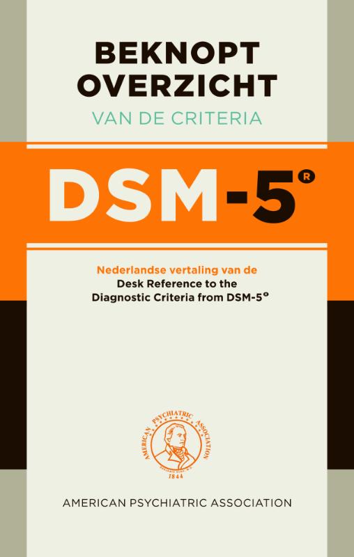 Omslag van Beknopt overzicht van de criteria DSM-5