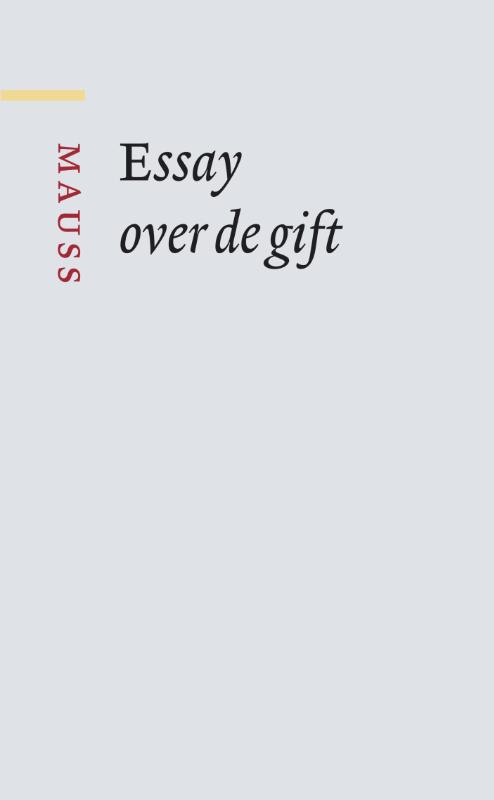 Omslag van Essay over de gift