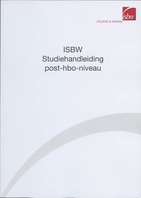 Omslag van ISBW Studiehandleiding post-hbo-niveau
