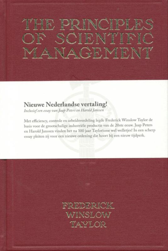 Omslag van The Principles of Scientific Management - Nieuwe Nederlandse vertaling!
