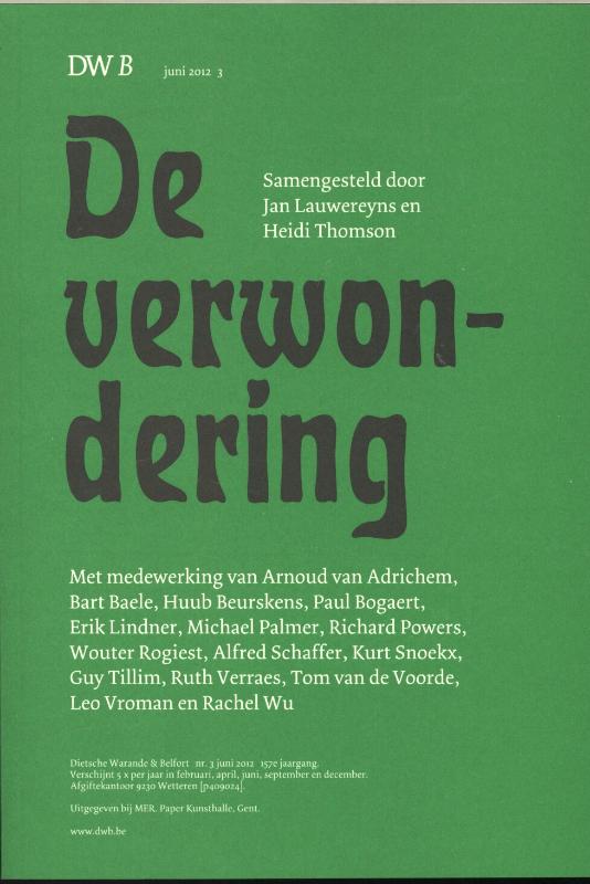 Omslag van De verwondering