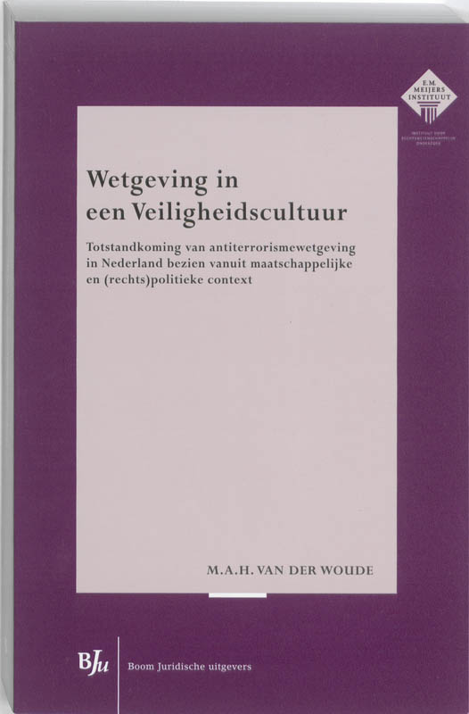 Omslag van Wetgeving in een Veiligheidscultuur