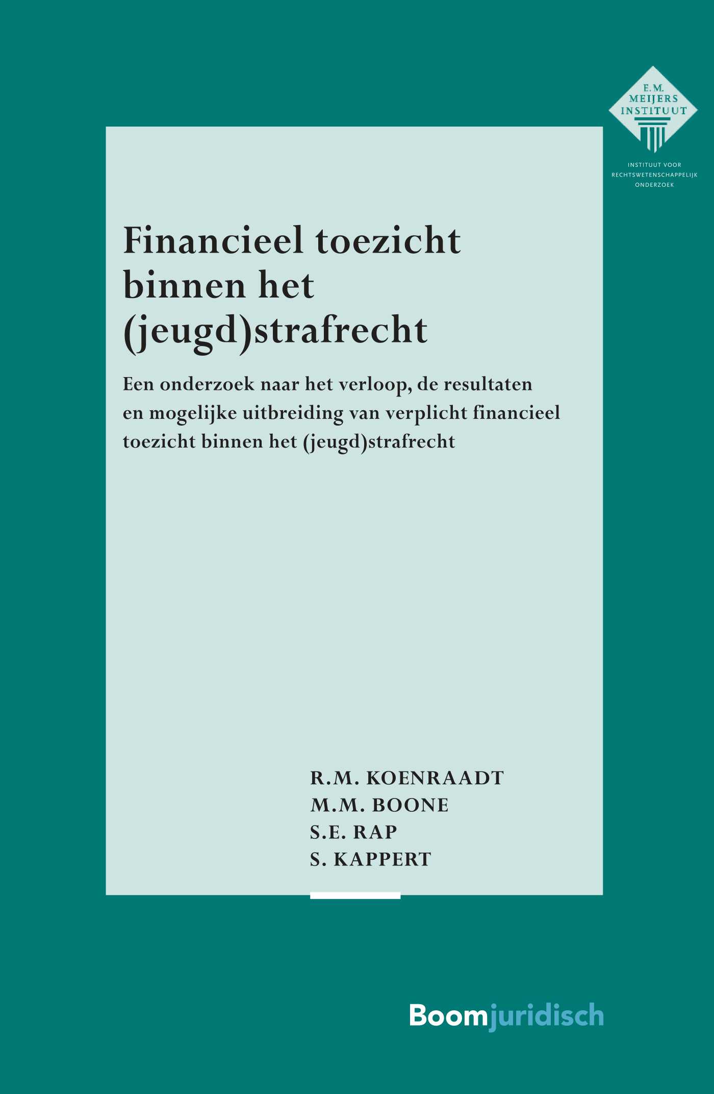 Omslag van Financieel toezicht binnen het (jeugd)strafrecht
