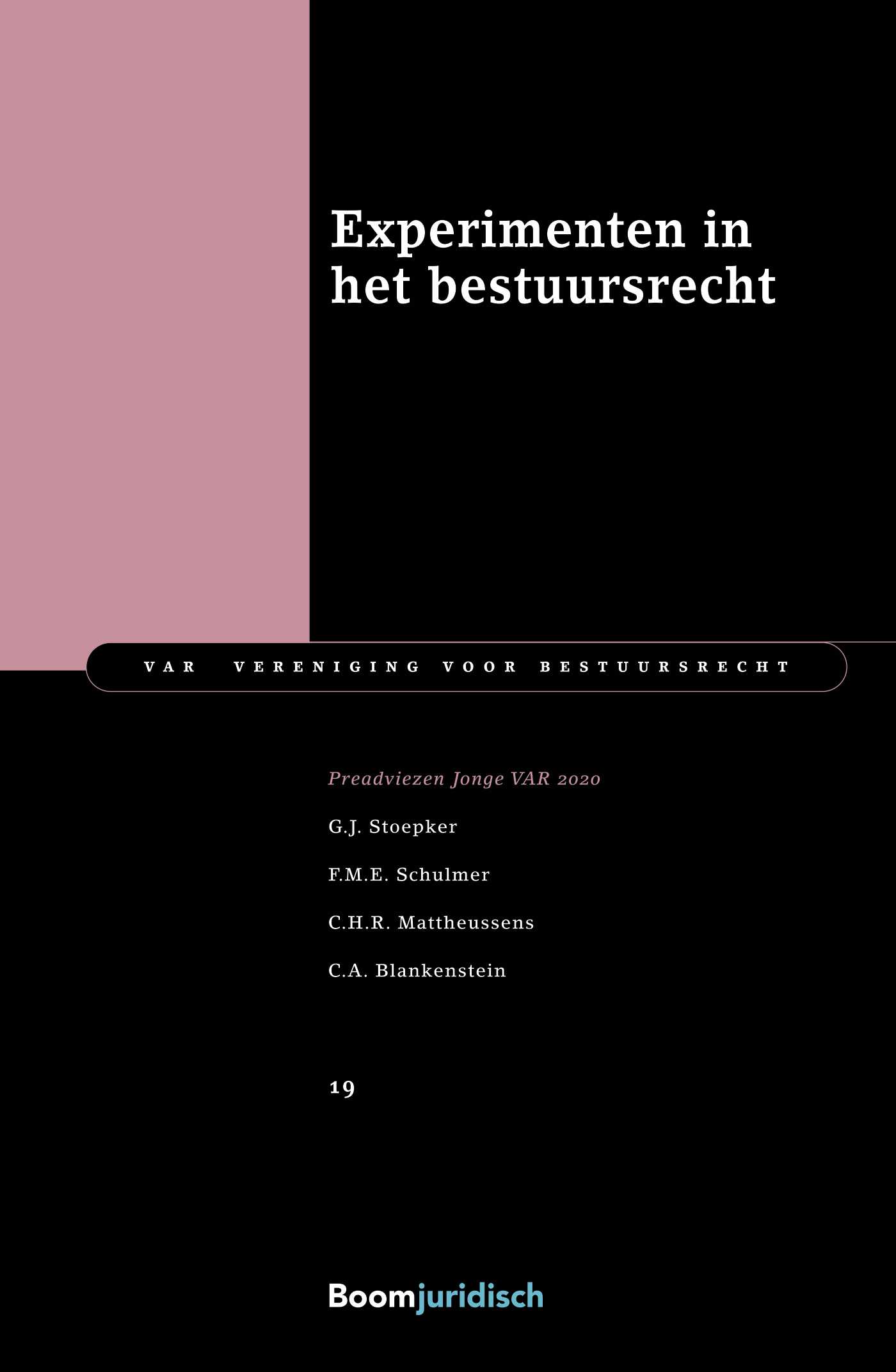 Omslag van Experimenten in het bestuursrecht