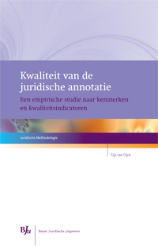 Omslag van Kwaliteit van de juridische annotatie